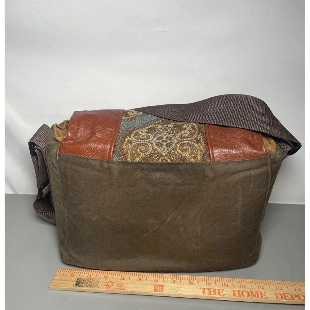 Porteen Gear  Leather Canvas Camera Bag Tapestry Messenger Bag Satchel